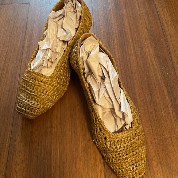 Miista Noa Legno Woven Raffia Mid Heels Pumps 35 5 Ballet - Picture 6 of 6